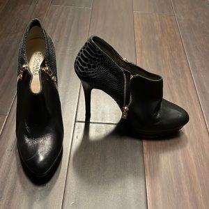 Black with snake skin Michael by Michael Kors booties